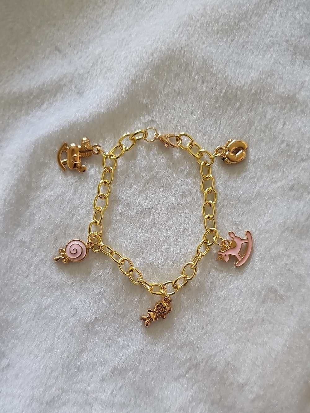 Gold-Tone Baby Girl Charm Bracelet